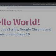 Hello World Using JavaScript Google Chrome And Brackets On Windows 10