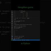 Create A Simple Hangman Game In Python Pythonprogramming Shorts