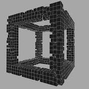 Random Walk On Wireframe Box Draw By OpenFrameworks