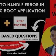 How To Handle Error In Spring Boot Error Handling Scenario Based Questions For Interview