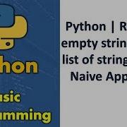 Python Remove Empty Strings From List Of Strings Using Naive Approach