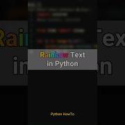 Rainbow Text In Python