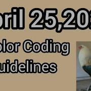 April 25 2026 Color Coding Guidelines