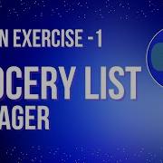 Grocery List Manager Python Exercise For Absolute Beginners Exercise 1 Python Tutorial Series