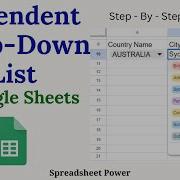 How To Make Dependent Drop Down List In Google Sheets