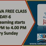 Free Java Weekly Class Mastering Java Live DAY 6