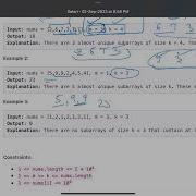 Leetcode BiWeekly Contest 112 Medium Maximum Sum Of Almost Unique Subarray