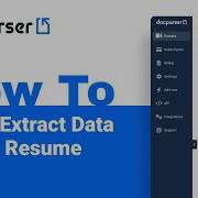 Docparser Academy How To Easily Extract Data From A Resume