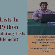 Lists In Python Updating List Element