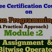 PY9 Python Programming Tutorial Operators In Python Assignment And Bitwise Operator In Python