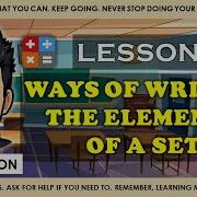 Grade 7 Sets Using Roster Method And Rule Method Week 1