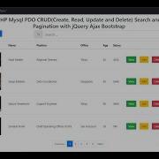 PHP Mysql PDO CRUD Create Read Update And Delete Search And Pagination With JQuery Ajax Bootstrap