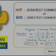Python Program To Find Hcf Of Two Numbers Highest Common Factor