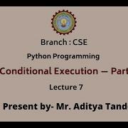 Python Programming Conditional Execution Part 2 AKTU Digital Education