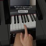 Can You Guess This Song On Piano With Only ONE Note Piano Tutorial Music