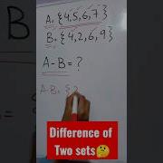 Difference Of Sets Shorts Viral Youtubeshorts Short Ytshorts Maths Mathhack