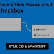 How To Show And Hide Password With Checkbox In HTML CSS And JavaScript