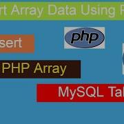 PHP How To Insert Array Data Into MySQL Table