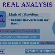 Function Of One Variable Limit Of A Function L 14 Sequential Criteria For Limit IIT JAM