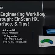 Reverse Engineering Workflow Walk Through EinScan HX Mesh2Surface Tips