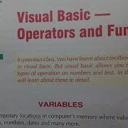 Visual Basic Operators And Functions
