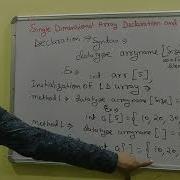 Single Dimensional Array Declaration And Initialization In Hindi Array Types Of Array 1D Array