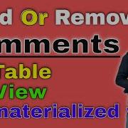 Add Or Remove Comments On Table Columns And View Columns In Oracle