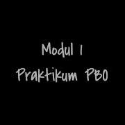 Praktikum Modul 1 PBO Class Dan Object
