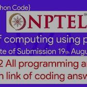 NPTEL The Joy Of Computing Using Python Week 2 All 3 Programming Assignment Answer With Link Of Code