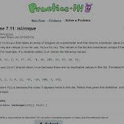 Exercise 7 11 IsUnique Java Tutorial Practice It