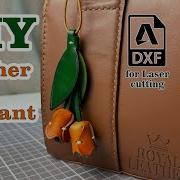 DIY Leather Bag Charm Make A Beautiful Tulip Pendant PDF DXF Pattern
