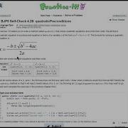 Java Practice It 4 28 QuadraticPreconditions Exceptions Math Method Basics Int Return