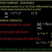 MID POINT METHOD 1st Order Differential Equations