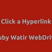 Click On Hyperlink Watir WebDriver