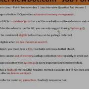 Key Points Garbage Collection In Java