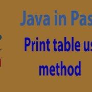 62 Java Method That Prints Table Pashto