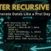 SQL Interview Question Calculate Sales By Year Using Recursive CTE Generate Dates Like Pro Day 15