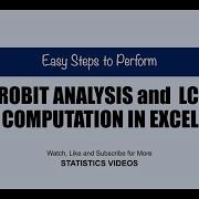 Probit Analysis And LC50 Computation Using Microsoft Excel