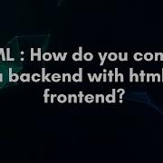 HTML How Do You Connect Java Backend With Html Css Frontend