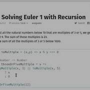 49 Euler 1 With Recursion