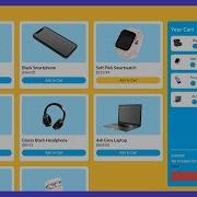 Responsive Shopping Cart Website With HTML CSS Javascript Checkout Page