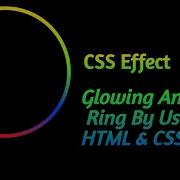 Glowing Animated Ring By Using HTML CSS CSS Glowing Ring CSS Animation Effect Gradient Animation