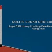 Sqlite Library Sugar ORM Crud App Part 1 Install Dependencies