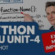 Python Programming GTU Unit 4 FUNCTIONS ONE SHOT Most Important For GTU Exam