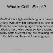 Introduction To CoffeeScript