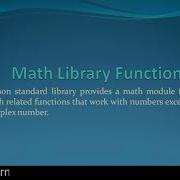 Math Library Function In Python Math Module In Pythoon