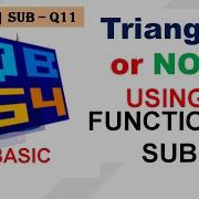 Triangle Can Be Formed Or Not Q10 FUNCTION SUB Makeeasy