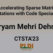 CTSTA 23 Accelerating Sparse Matrix Computations With Code Specialization