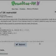 Java Practice It Exercise 7 20 MatrixAdd Arrays Condition 2D Array