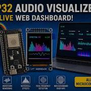 ESP32 Audio Visualizer Live FFT Web Dashboard TFT Display